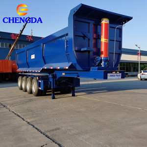 Remorque à benne à bascule en forme de U, lot de <span class=keywords><strong>2</strong></span>, 3 axes, 4 essieu, 40, 60, 100 tonnes, boîte latérale - Product Image 3