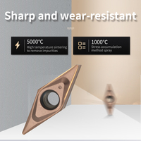 Outils de tournage externes en alliage dur avec revêtement composite KEENCUTEER VBMT pour le finissage de surface de l'acier sur les tours CNC