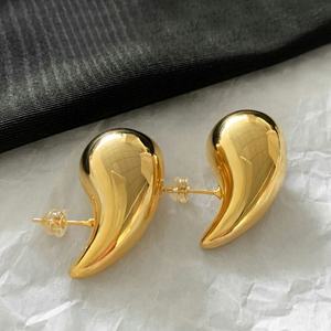 Pendientes de Moda con Baño de Oro PVD de 14k y 18k, Diseño de Gota de Agua, Acero Inoxidable, Antideslustre, Estilo Coreano, Venta al por Mayor para Mujer - Product Image 4