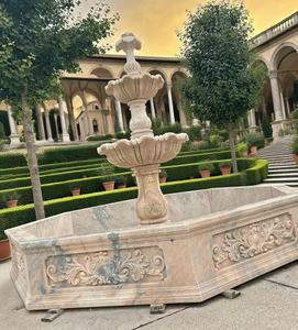 Fontaines en marbre naturel sculptées <span class=keywords><strong>à</strong></span> <span class=keywords><strong>la</strong></span> main pour <span class=keywords><strong>la</strong></span> décoration de jardin et de cour - Product Image 1