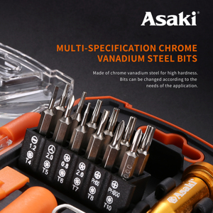 Kit di Riparazione per Telefoni Cellulari Asaki <span class=keywords><strong>Tools</strong></span> 17 Pezzi in Metallo con Custodia Rigida - Product Image 2