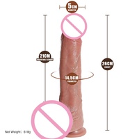 Pénis réaliste de grande taille de 10,23 pouces de couleur marron de haute qualité avec ventouse puissante, grand gode pour la masturbation féminine