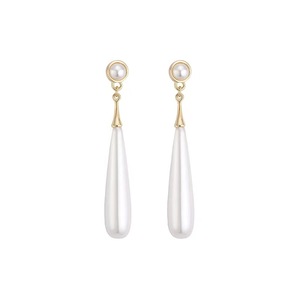 Nuevos pendientes colgantes de perlas de estilo palaciego francés para mujer de lujo S925 aguja de plata letra G perla pendientes largos de moda - Product Image 6