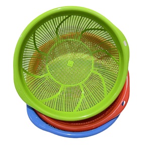 Panier à légumes, panier à riz, panier à riz à double anse, panier en plastique Milan ajouré, couleur bonbon, plusieurs couleurs disponibles - Product Image 3