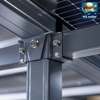 Système de montage de carport solaire H2 Solar Premium Long Life, acier galvanisé de qualité supérieure, inoxydable