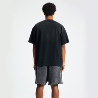 T-shirts oversize streetwear 250 GSM délavés à l'acide, personnalisables avec logo, en coton à manches courtes, imprimés, pour hommes