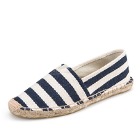 Chaussures Mayorista vente en gros personnalisé espagne Style rayure semelle de jute sans lacet mode Homme hommes femmes Les sandales espadrilles