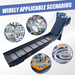 Hoog rendement 380V/220V kettingplaat-chiptransportband met een capaciteit van 3m/min voor CNC-machinegereedschap metaalschroot verwijderingssysteem - Product Image 2