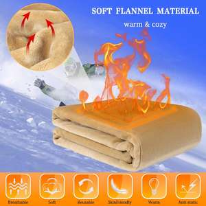 Mantón calefactable USB, manta calefactable, manta eléctrica para regazo, almohadilla de franela, chal cálido para pies y rodillas para invierno, hogar, oficina, Coche - Product Image 5