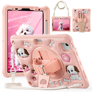 2024 personnalisé mignon enfants dessin animé étui en silicone pour 10.2 <span class=keywords><strong>Ipad</strong></span> 9th 8th 7th génération étui avec bandoulière <span class=keywords><strong>2021</strong></span> 2020 - Product Image 3