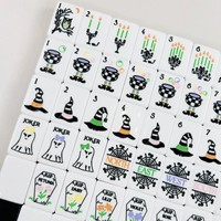 Ensemble de mahjong pliable moderne et luxueux pour 4 joueurs, avec des tuiles en acrylique transparentes multicouches pour un jeu professionnel