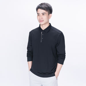 Camiseta Polo Deportiva Casual de Manga Larga para Hombre, de Secado Rápido, con Media Cremallera, Orificio para el Pulgar, Logotipo Personalizado, Lisa, Estampada, Tejida - Product Image 6