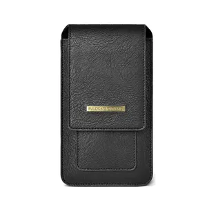 Универсальный кожаный чехол для мобильного телефона с двойными карманами и отделениями для карт