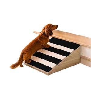Wooden pet ramp, non-slip <b>ladder</b> for small dogs and senior dogs, indoor staircase aid, bedside wooden aid - Product Image 5