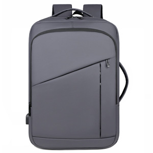Trendy <b>Large</b>-<b>Capacity</b> Waterproof Oxford Zipper Laptop <b>Backpack</b> for Men Multi-Functional Casual Travel Office Use-Made Polyester - Product Image 6