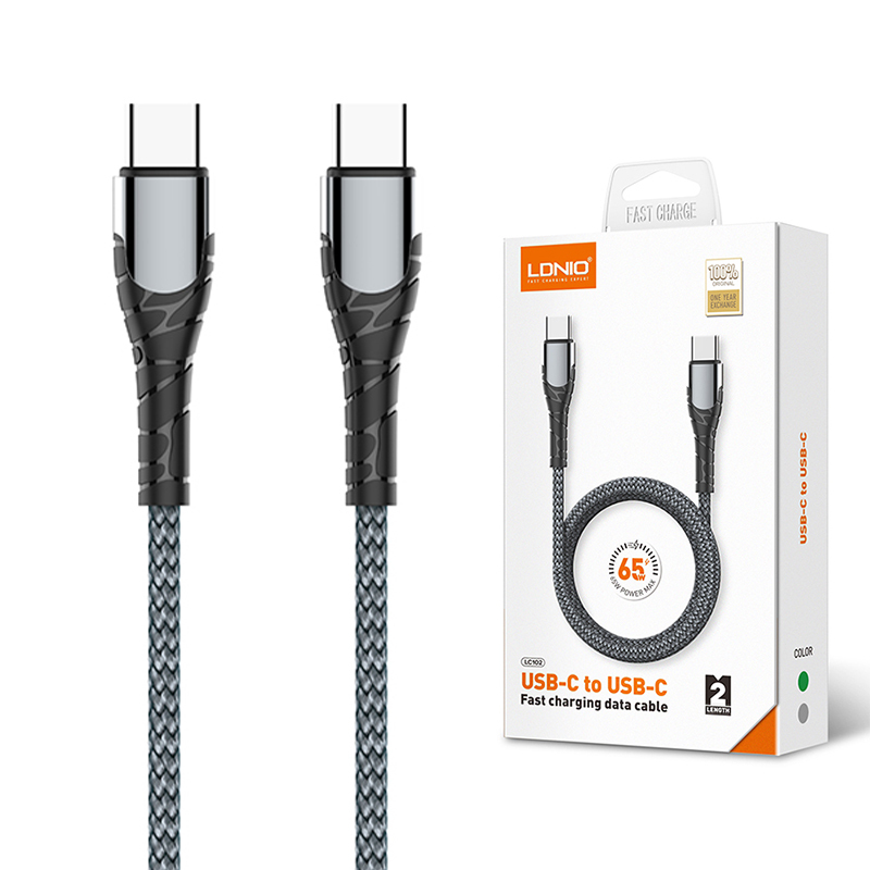 CABLE LDNIO LC102 2M 65W TC-TC - CORD脫N GREY