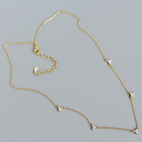 FUAMAY Alibaba - Collar Clásico de Plata 925 con Cadena de Eslabones y Circonitas, Diseño de Flor Triple Unisex, Ideal para Aniversario
