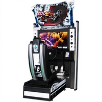Machine de jeu d'arcade de course Lechuang à monnayeur, construction en métal, plastique et acrylique, interface en anglais, garantie 1 an, à partir de 6 ans