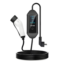 Nouvelle borne de recharge portable FLYING 32A monophasée 7KW pour véhicules électriques hybrides rechargeables Type 2, entrée 110-250V
