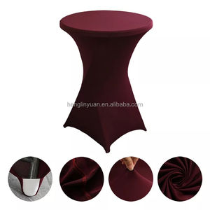 Housses de table rondes en spandex <span class=keywords><strong>moins</strong></span> chères housses élastiques nappes extensibles pour cocktail pour mariage - Product Image 4