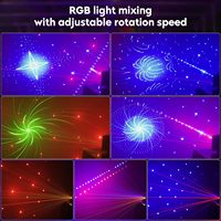 Lumière disco Wuzstar DMX 9 lentilles LED RGB Lumière de scène Stroboscope Lumière disco activée par le son pour fête à domicile Club Mariage Concert Bar