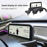 Layar Instrumen Kluster Dashboard 4.6 Inci untuk Tesla Model 3/Y, Speedometer LCD HD, Modifikasi Aksesoris Mobil