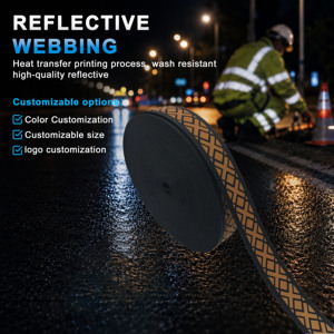 <span class=keywords><strong>Cinta</strong></span> Reflectante <span class=keywords><strong>3M</strong></span> (Poliéster/Nailon) para Chalecos de Seguridad, Correa Reflectante Elástica de Alta Visibilidad, Patrones de Logotipo Personalizados - Product Image 1