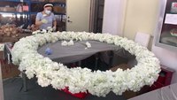 Gapura Bunga Mawar Putih Buatan, Dekorasi Latar Belakang Perayaan Pernikahan