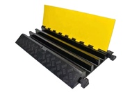 Fabricación China Heavy Duty Outdoor event use Road Rubber 1 2 3 4 5 Channels Cable Protector Cover
