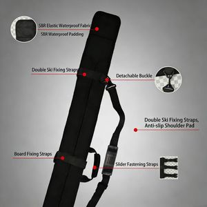 Borsa da Sci/Snowboard Professionale da Uomo con Tracolla Regolabile in Velcro Staccabile, Antiscivolo, in Poliestere Ecologico, Modello 1 con Logo - Product Image 6
