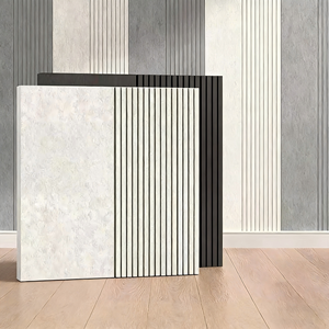定制尺寸吸音再生毛毡背衬实心板条板方形木墙板60X60cm吸音板条板 - Product Image 5