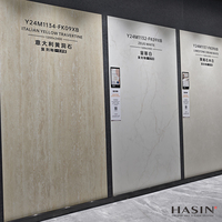 Design moderne 1200X2400 Dalle de pierre frittée à grain de calcaire pour appartement Carreaux de fond muraux en marbre mat en porcelaine