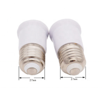 Usine E27 à E27 adaptateur d'extension de douille 2.55in/6.5cm connecteur de convertisseur de douille à vis de lampe pour support d'ampoule à la maison