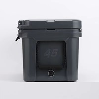 Glacière portable d'extérieur moderne, robuste, isotherme, écologique, grande capacité, en PE rotomoulé 65QT, personnalisable pour aliments
