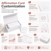 Cartes en papier personnalisées avec des affirmations positives pour femmes, pour la prise en charge de soi, la motivation, l'inspiration et la méditation