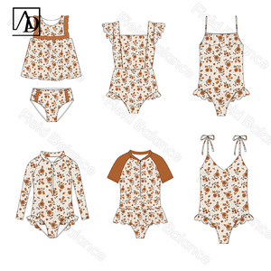 Quảng cáo tùy chỉnh mùa hè bé phim hoạt hình thân hai mảnh trẻ em Đồ bơi trẻ em áo tắm bãi biển mặc bơi phù hợp với bộ - Product Image 1