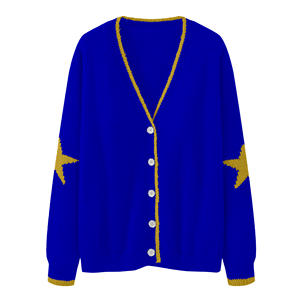 Maglioni da donna con logo personalizzato <span class=keywords><strong>Cardigan</strong></span> lavorato a maglia da donna con scollo a V da donna rosa <span class=keywords><strong>verde</strong></span> - Product Image 5