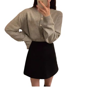 Cárdigan de punto verde claro para mujer, talla única, estilo fresco y dulce, suéter fino, abrigo para primavera y otoño - Product Image 5
