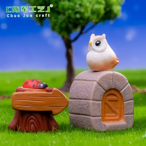 Decorazioni per Paesaggi in Miniatura Weij Moss, Foresta Magica con Gufo e Albero, Accessori per Giardinaggio e Paesaggistica, Mini Ornamenti - Product Image 5