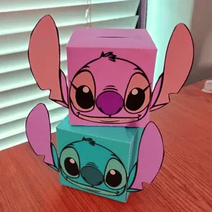 Kinderlieblingsboxen Geschenkboxen zum Geschenk Stitch Engel Karikatur-Stil Party Würfel Geschenkboxen