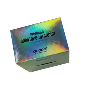 Scatola regalo di carta cosmetica olografica con Logo personalizzato Shinny arcobaleno di alta qualità per i prodotti cosmetici di profumo