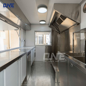 รถขายอาหารเคลื่อนที่ DOT Catering Trailer รถพ่วงขนาดเล็กทรงสี่เหลี่ยม ทำจากไฟเบอร์กลาสและอะลูมิเนียม สำหรับขายอาหารว่าง - Product Image 4