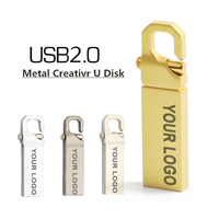 Clés USB en métal 4 Go 8 Go 16 Go 32 Go 64 Go Clés USB pleine capacité logo OEM personnalisé 128 Go clé USB en métal vente en gros
