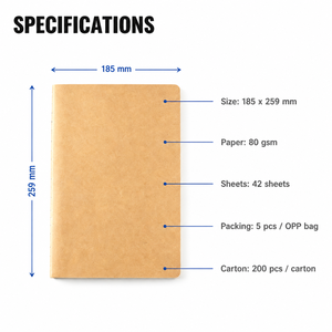 Carnet de notes B5 en papier kraft, relié par fil, pages vierges et lignées, 80 g/m², journal relié par fil, fournitures de bureau et scolaires, vente en gros - Product Image 2