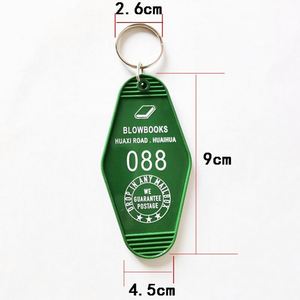Custom Logo Hot Stamping Plastic Key Chain Retro Hotel Room Motel Keychains - Product Image 2