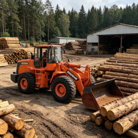 Chargeuse frontale sur roues Doosan DL505 de qualité fiable, avec pièces de précision et système de fonctionnement stable, idéale pour les entrepôts à céréales et les sites de stockage.