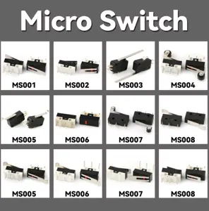 Micro commutateur de limite de clés NC/NO SPDT, axe rotatif, lame de levier à ressort, On/Off, Micro interrupteurs