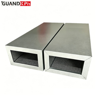 Silencieux perforé rectangulaire, atténuateur de bruit pour conduit carré, plaque perforée, silencieux HVAC pour la ventilation commerciale