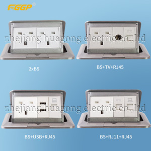 Scatola da Pavimento Singola Britannica Certificata GCC Saber per Arabia Saudita, Presa da Pavimento Pop-up con Porta RJ45 - Product Image 5
