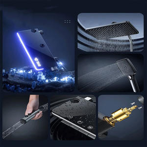 Ensemble combiné <span class=keywords><strong>de</strong></span> <span class=keywords><strong>douche</strong></span> pluie à touches <span class=keywords><strong>de</strong></span> piano avec lumières <span class=keywords><strong>d</strong></span>'ambiance à LED Système <span class=keywords><strong>de</strong></span> <span class=keywords><strong>douche</strong></span> <span class=keywords><strong>thermostatique</strong></span> blanc - Product Image 6